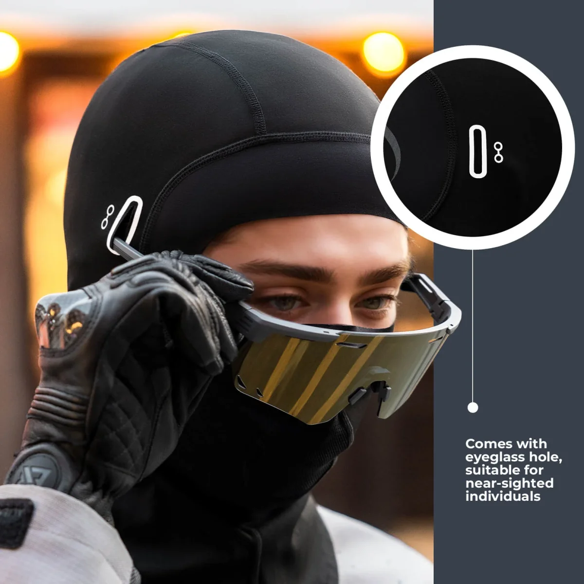 Balaklava, vindtät, andningsbar fleece, för utomhussporter, unisex, ROCKBROS - Bild 7