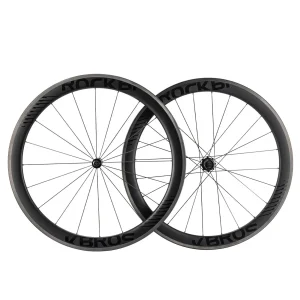 700C Kolfiberhjulset 50 mm Fälgbroms Genomgående axel Hjulset för racercykel ROCKBROS