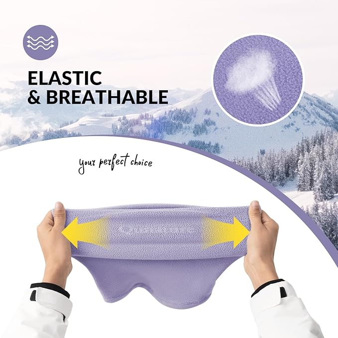 Qunature Winter Neck Warmer Ski Tube Scarf Fleece Tjock Vindtät Andas termisk halshalsduk Dam & Herr för utomhussport Skidåkning Löpning Cykling Snowboardåkning - Bild 7