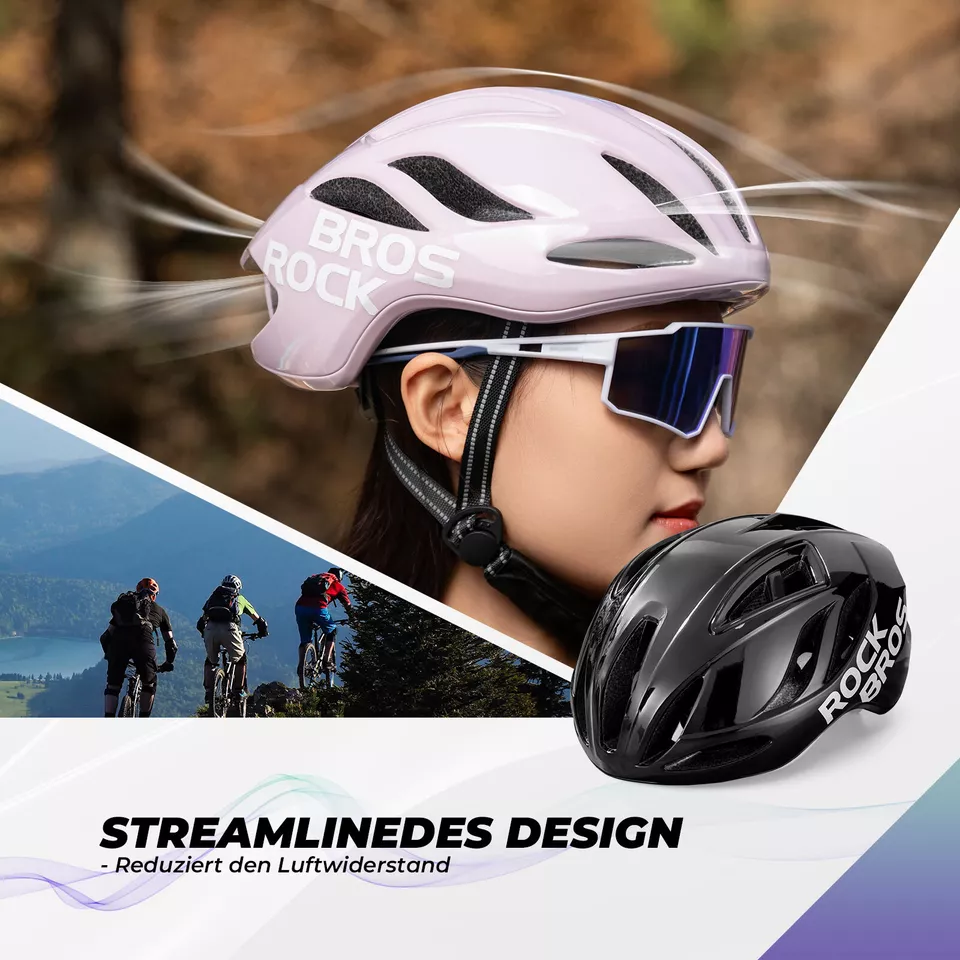 ROCKBROS cykelhjälm landsvägscykelhjälm 58-62CM unisex vuxna för MTB landsvägscykelhjälm - Bild 6