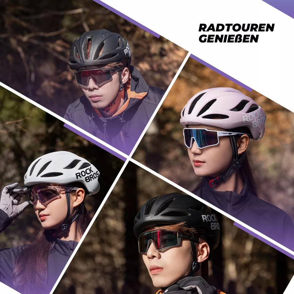 ROCKBROS cykelhjälm landsvägscykelhjälm 58-62CM unisex vuxna för MTB landsvägscykelhjälm - Bild 7