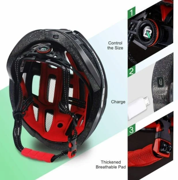 ROCKBROS cykelhjälm hjälm utomhusskyddshjälm storlek 57-62 cm multifunktion - Bild 3
