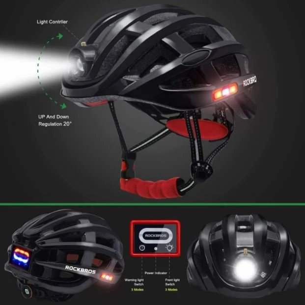 ROCKBROS cykelhjälm hjälm utomhusskyddshjälm storlek 57-62 cm multifunktion - Bild 7
