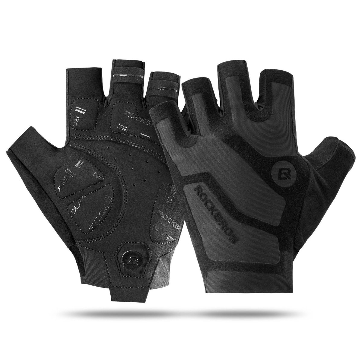 Stötdämpande och halkfria unisex cykelhandskar för halva fingrarna från ROCKBROS - Bild 2
